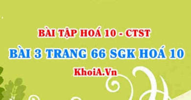 Bài 3 trang 66 SGK Hoá 10 Chân trời sáng tạo